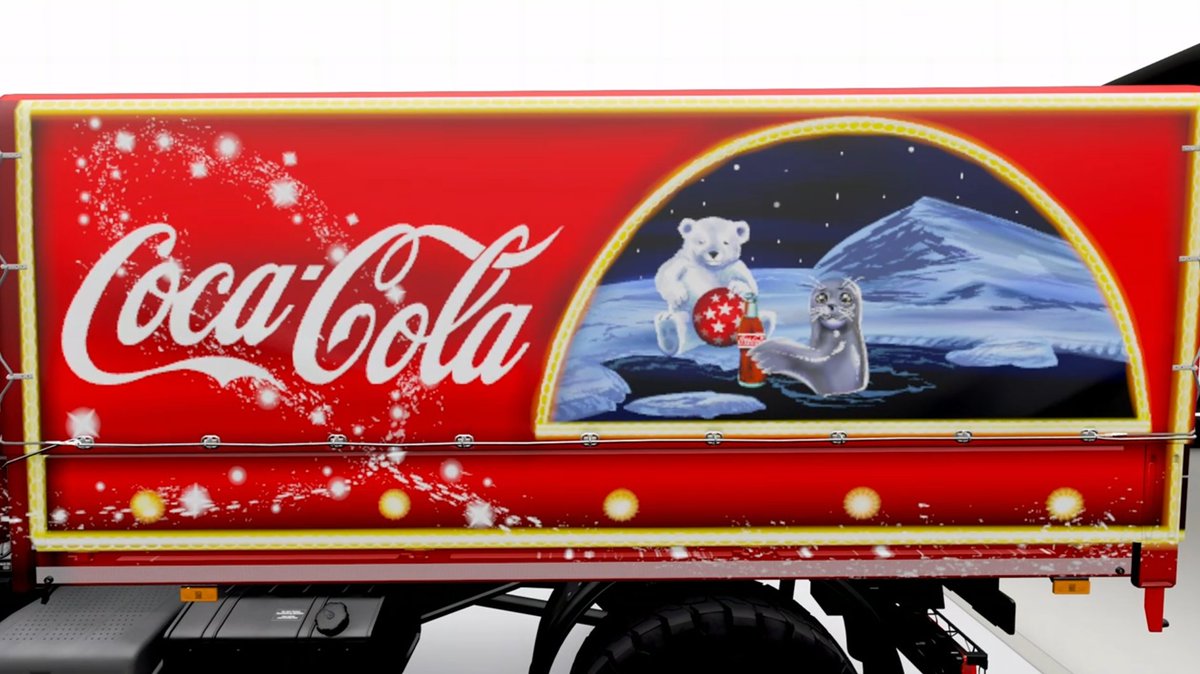 mesasphere's tweet photo. Coke Cola "Holidays are Coming" Polar Bear and Seal design, @ForzaHorizon 2014 Mercedes-Benz Unimog. 
Now shared Under- IceRabbitDesign https://t.co/EkQvho1u6P
