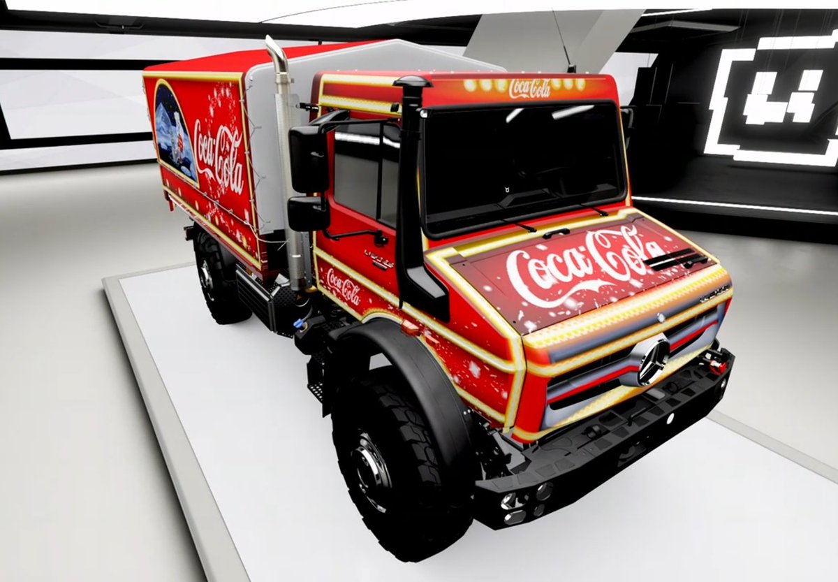 mesasphere's tweet photo. Coke Cola "Holidays are Coming" Polar Bear and Seal design, @ForzaHorizon 2014 Mercedes-Benz Unimog. 
Now shared Under- IceRabbitDesign https://t.co/EkQvho1u6P