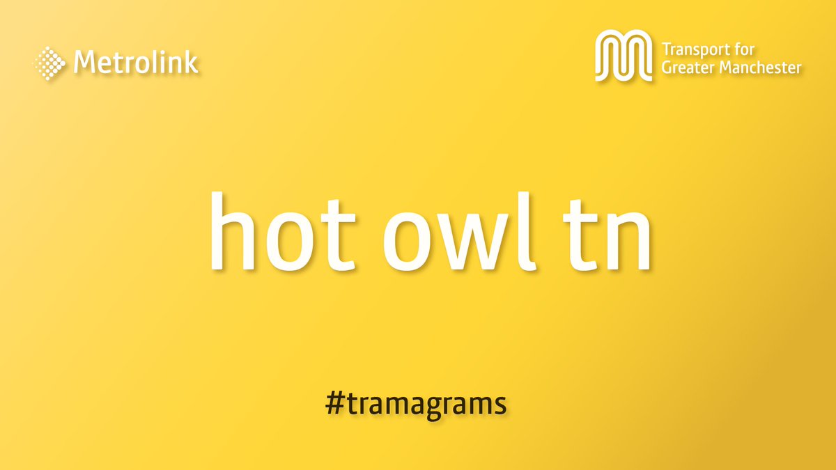 MCRMetrolink's tweet image. It’s #Tramagram time!

Can you work out which Metrolink stop this is from the scrambled letters? 🚊

Let us know in the comments when you’ve got it!

#Metrolink