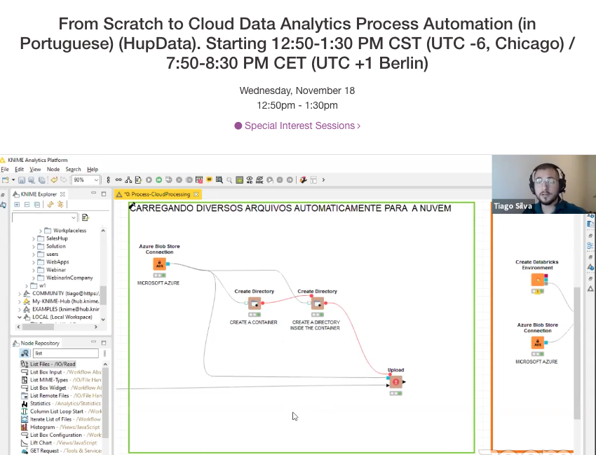 EstanislaoMV's tweet photo. We are live to talk about the data analysis processes automation at the #KNIMESummit2020.
Go #HupData's team! https://t.co/HHXExoMNrn