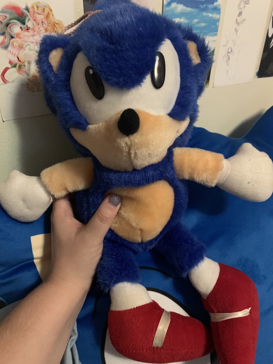 SONICJENNY's tweet photo. Got this little guy today ;u; #sega #SonicTheHedgehog #plushe #Collectible https://t.co/fNADMS5i17