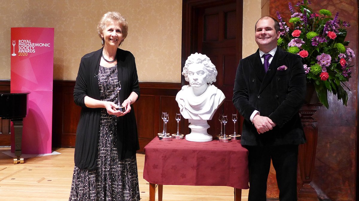 RoyalPhilSoc's tweet photo. The winner of this year's RPS Gamechanger Award is conductor Jane Glover!

'An inspiring and selfless exemplar, Jane earnestly carved a path for women conductors, long before it became a movement'. @MusicIntOpera #RPSAwards https://t.co/DIqMAgAssE