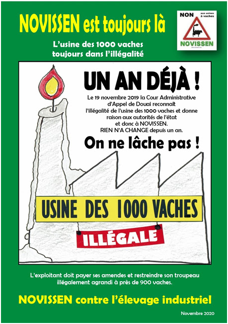 novissen's tweet photo. UN AN DÉJÀ
que la Cour Administrative d'Appel de Douai a donné raison à la Préfecture pour le retour à 500 vaches et le paiement des amendes et indemnités.
UN AN APRÈS RIEN 
Vivons-nous encore dans un Etat de Droit ?
Novissen donne un communiqué en vidéo :
https://t.co/ZbPIYZdhvp https://t.co/YttxcVLVHE