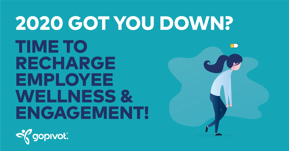 GoPivot's tweet photo. After a stressful year, we’re committed to recharging in 2021. That means continuing to learn and adapt, prioritizing wellness, and doubling down on self-care! Recharge with us! #2020 #recover #recharge #2021 #newyear #engagement #wellness #selfcare https://t.co/EJKgt7VVM1