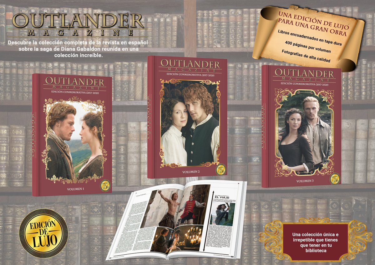 Outlandermag's tweet photo. ¡Última oportunidad! Hazte con la colección completa de Outlander Magazine en 3 tomos encuadernados en alta calidad y tapa dura. Más de 1200 pags de nuestra saga favorita. Infórmate en contacto@outlandermagazine.es Una obra editorial que posiblemente no vuelva a estar a la venta! https://t.co/2OmVgPGTQr
