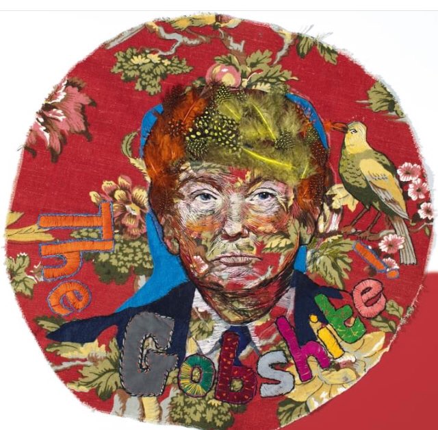 WOMENSART on Twitter "'Gobshite' embroidery created by Alison J Lee
