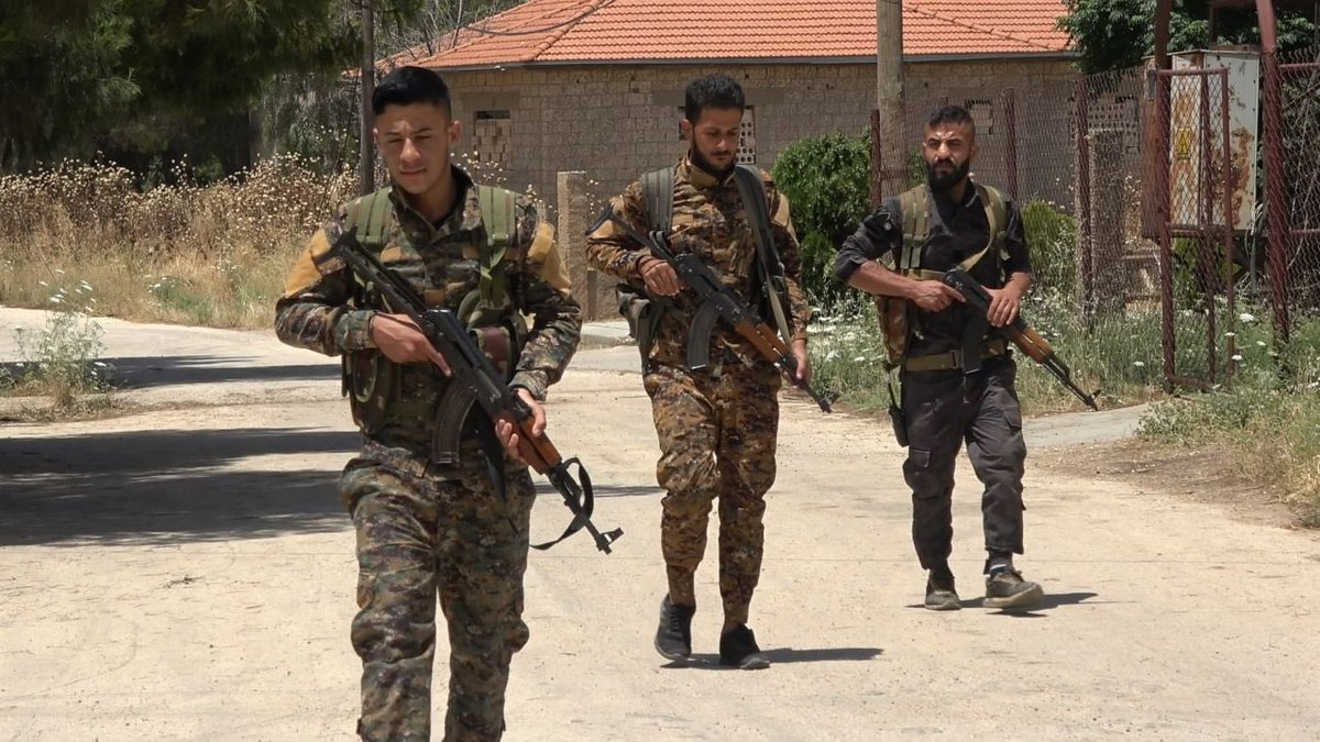 SyriacMFS's tweet photo. #Syriac Military Council, MFS fighters on the mission for the protection of the northern Syria region. https://t.co/oZNkIuIb1q