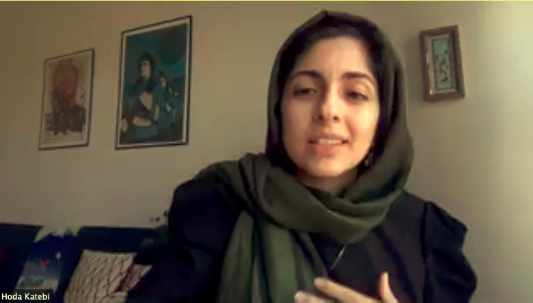 Revolution washing by trying to use our faces and appearances so they can 'check the box' but not allowing our voices to come through.  @hodakatebi speaks about the essentialisation of Muslim identity and the acceptance of it in order to have a seat at the table.