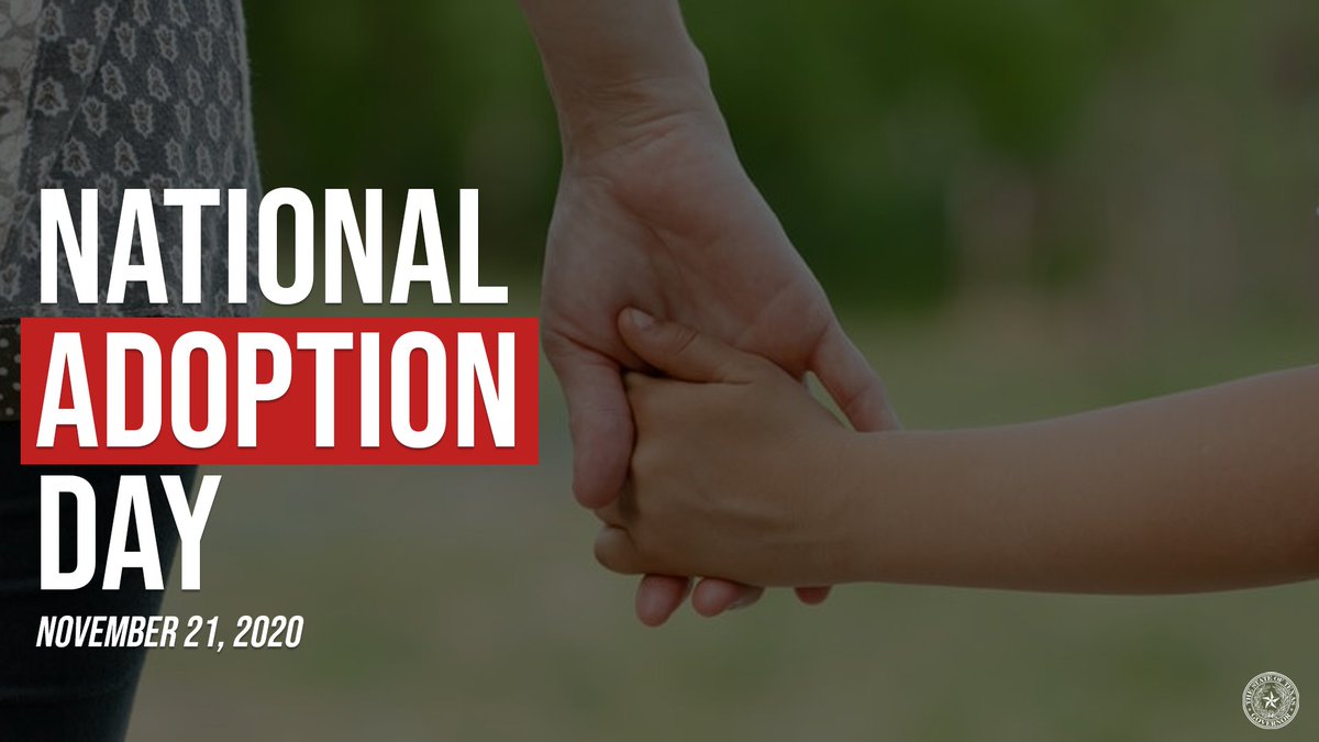 GovAbbottPress's tweet photo. Celebrating the lives that are forever changed by the blessing of adoption.

For more information on foster care and adoption ⬇️ #NationalAdoptionDay

https://t.co/8r56plMCMj https://t.co/GhTdjLxk4A
