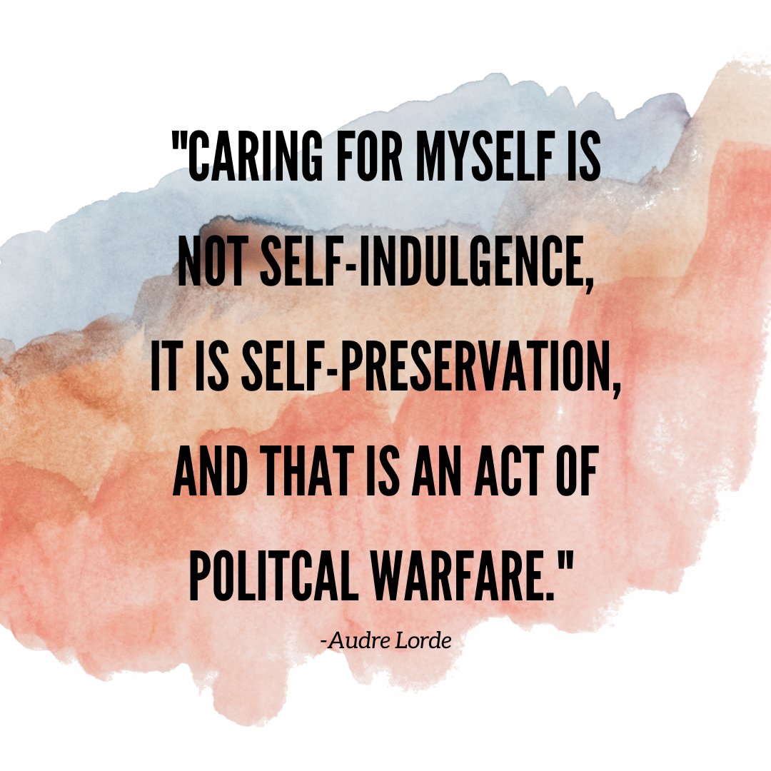 Cobbers, remember to care for yourselves during these busy and stressful times!

#audrelorde #cordmn