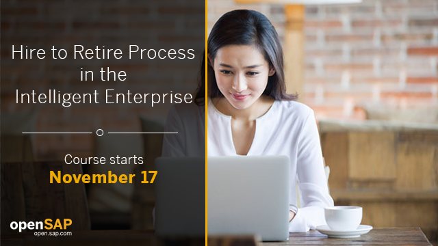 LGrubs's tweet photo. Your questions about the employee lifecycle are being answered! Learn more during the @openSAP course, Hire to Retire Process in the Intelligent Enterprise, available on-demand starting November 17. https://t.co/z9sGipv0zm https://t.co/P4bMc6xNSk