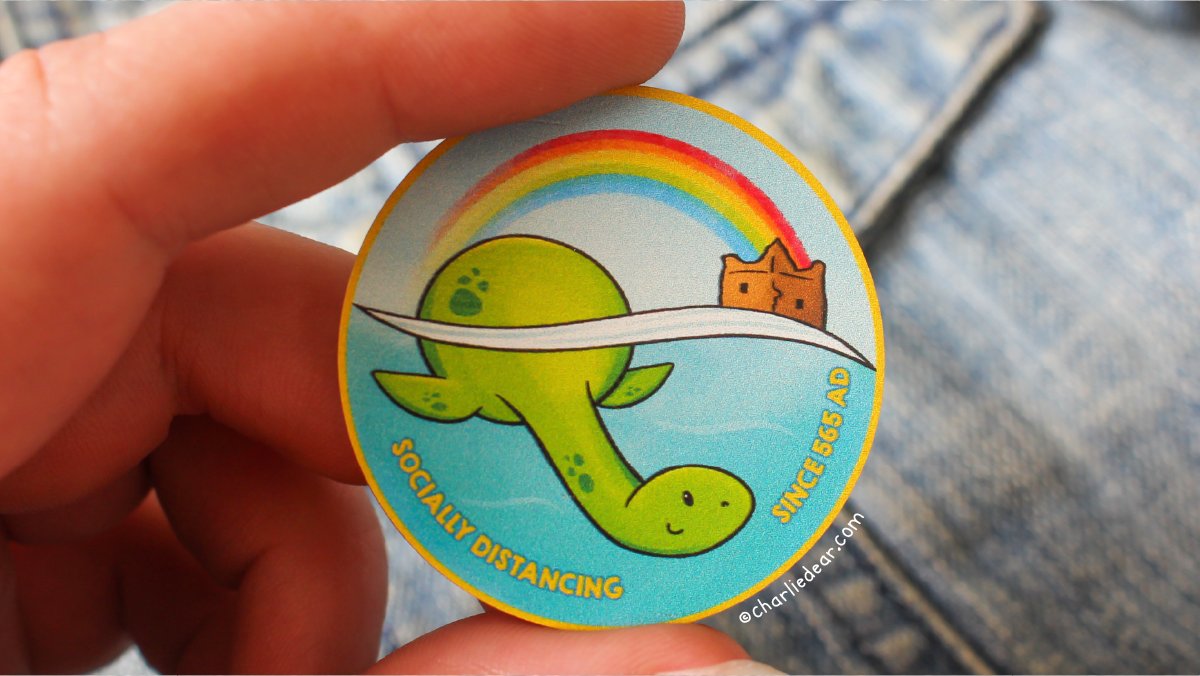 charliedearillo's tweet photo. Good evening #HandmadeHour! 

I create illustrated accessories inspired by fun and folklore. Starting off with my #SocialDistancing Nessie pin - a quirky stocking filler for a year like no other! 

https://t.co/CPdG03SVdo

#powerhour #inbizhour #womaninbizhour https://t.co/LoFs5dYUfU