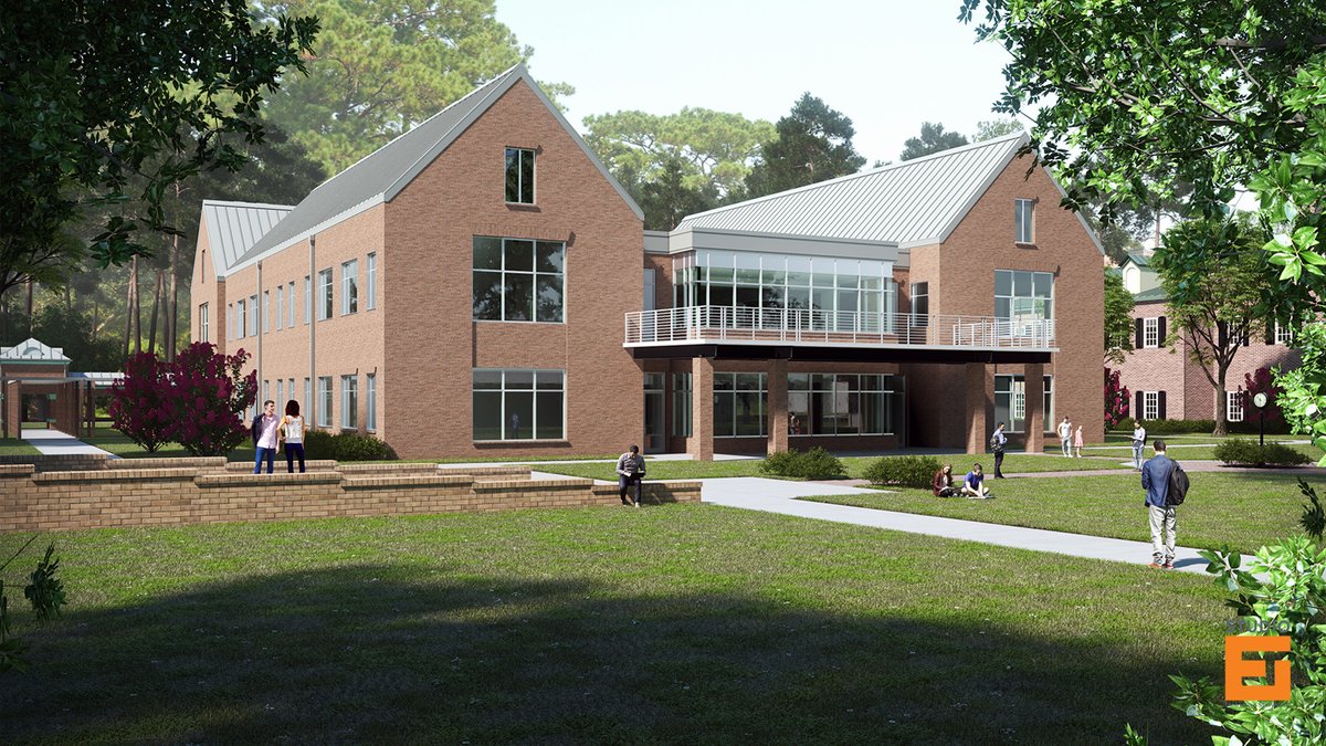studio_e4's tweet photo. After recent design changes, #studioE4 created this #3dRendering of the new STEM building as well as other new buildings at @savannahcountryday.
.
.
#E4 #portfolio #myportfolio #3Drendering #architecturalrendering #3dAnimation #rendering #education #STEM #CapitalCampaign https://t.co/Jh3FfIElAx