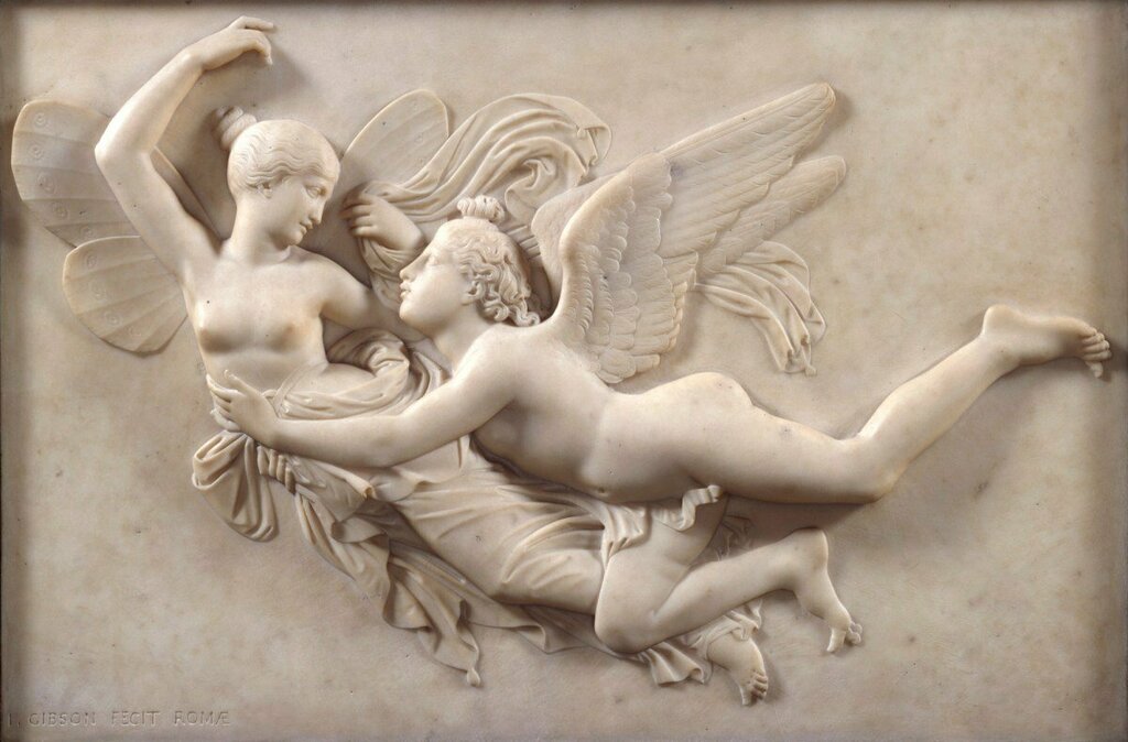 Cupid pursuing Psyche, 1843 by Welsh Neoclassical sculptor John Gibson, who studied in Rome under Antonio Canova.
#neoclassicism #sculpture #cupid #artlovers #johngibson