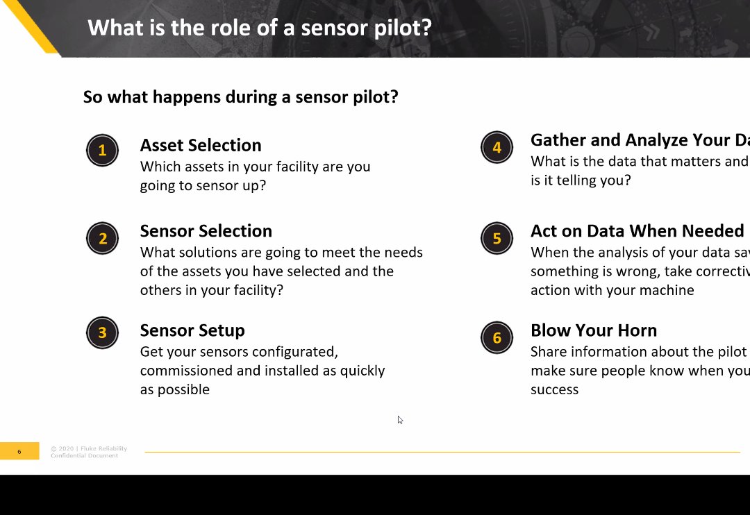 FlukeAccelix's tweet photo. What happens during a sensor pilot program? Our Fluke Reliability experts discuss the 6 actions that makeup a successful pilot.
#Xcelerate20 #FlukeReliability #sensors https://t.co/MuHLw3vBV2