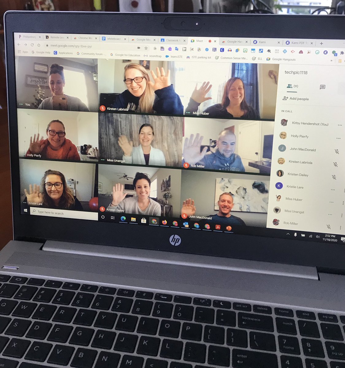 Mrs_Hendershot's tweet photo. Love working with this crew. Constantly learning and growing with them. Surround yourself with the energy you want to give off. Thanks for a great meeting! #techplc #edtech #techtips #edtechchat #technology https://t.co/0G9ZFbmLmO