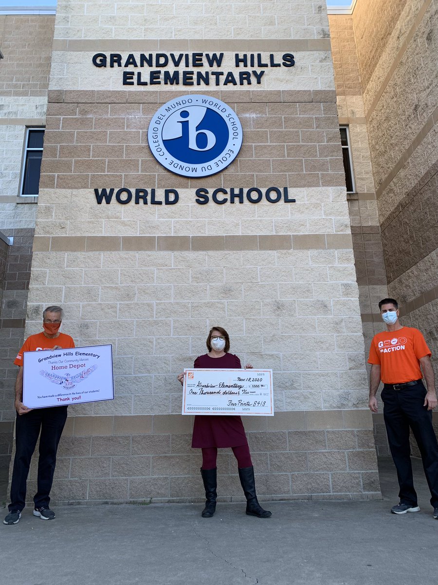 Josh Mayou (@josh_mayou) on Twitter photo “Good in Action” from Home Depot store #8418 team in Austin Tx. The store executed #OperationSurprise today by gifting a $1000 check to Grandview Hills Elementary. @HomeDepotFoundation is helping support our educators in this trying time. <a href="/jreed4401/">Jennifer Reed</a> @TeamDepot_Sean <a href="/ericbernal01/">Eric Bernal</a> “Good in Action” from Home Depot store #8418 team in Austin Tx. The store executed #OperationSurprise today by gifting a $1000 check to Grandview Hills Elementary. @HomeDepotFoundation is helping support our educators in this trying time. <a href="/jreed4401/">Jennifer Reed</a> @TeamDepot_Sean <a href="/ericbernal01/">Eric Bernal</a>