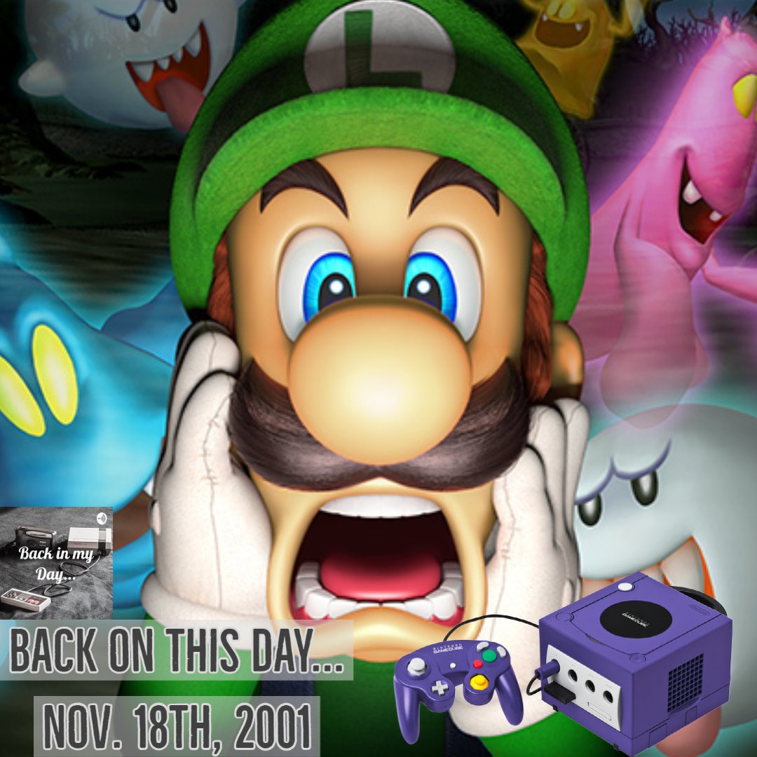 DayBackin's tweet photo. Back on this day 19 years ago... #Nintendo Gamecube was released in North America!
It was also Luigi's time to shine with the first Luigi's Mansion game!

#Gamers #Gameversary #GameCube #backonthisday #retrogames https://t.co/MNhwPtq3K9