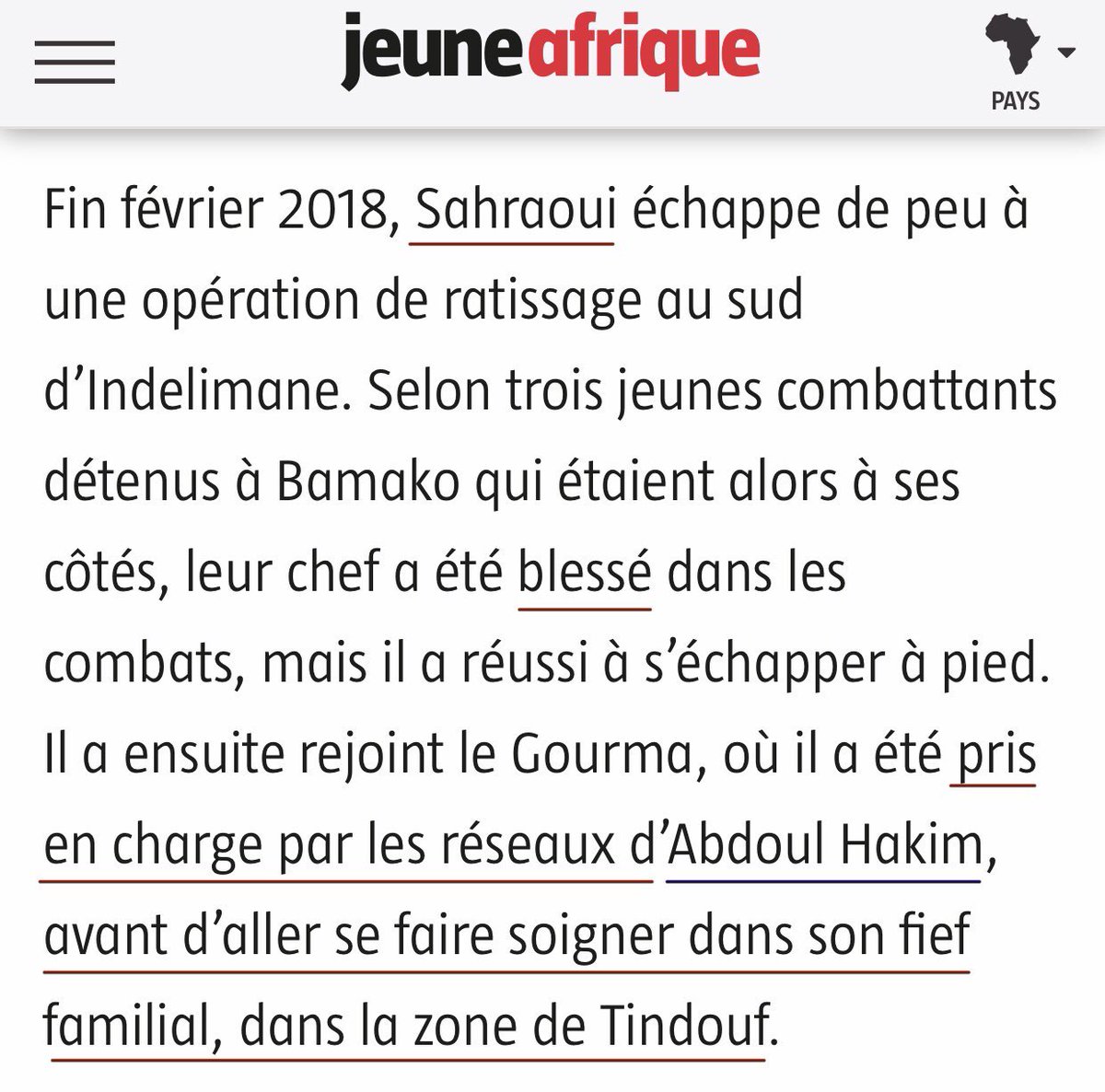  Ce que ne dit pas AJ+ :Le chef du polisario est poursuivi par la justice espagnole pour génocide et crime de guerreL’actuel chef de l’État islamique au Grand Sahara est un ex-polisario [son fief familial se situe à Tindouf, près du QG polisario] #PolisarioTerrorists