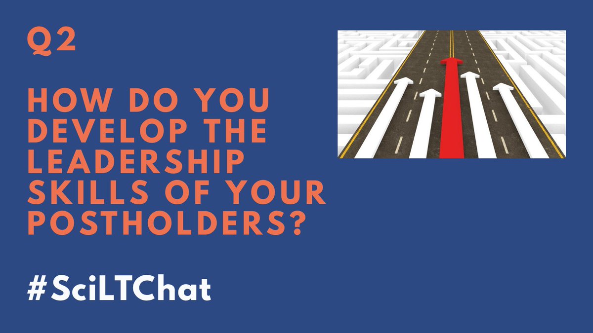Q2 - Ok so HOW do we develop the leadership skills of postholders. Some discussion on modelling already from <a href="/DWalkerdine/">Darren Walkerdine</a> 👏🏻👏🏻👏🏻 thoughts? #SciLTChat