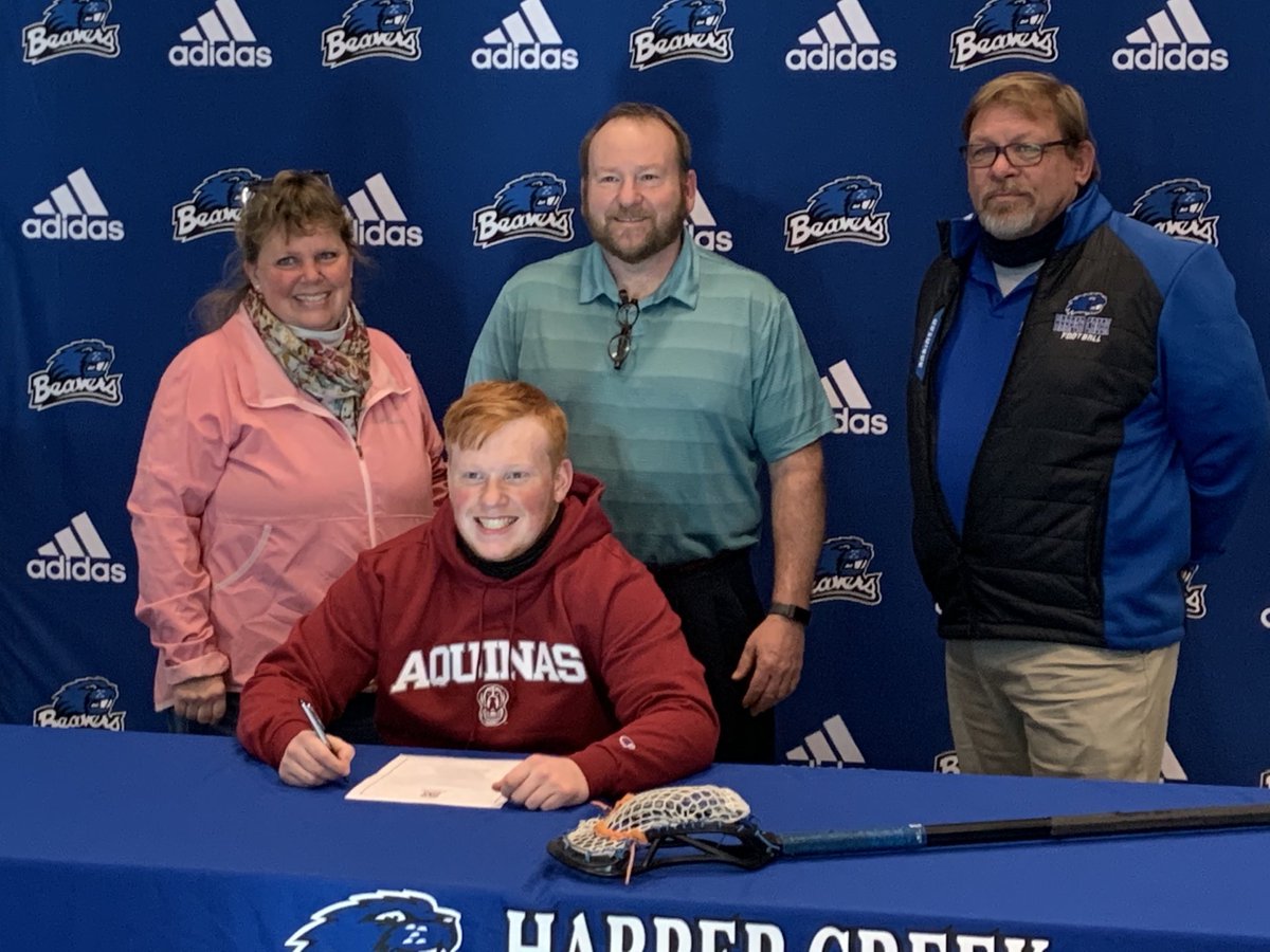 HCAthleticDept's tweet photo. Congratulations to Noah Szarejko who signed today to attend Aquinas College to play lacrosse https://t.co/jZzrjwJ5pi