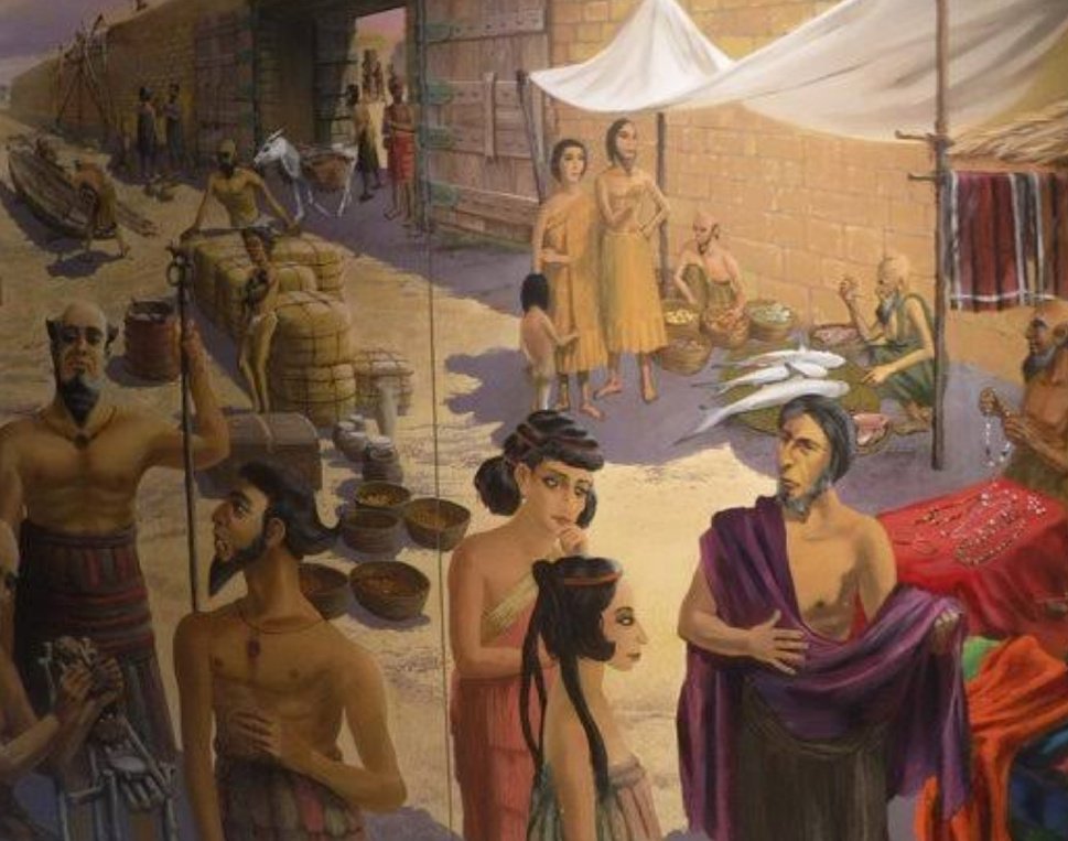 A verse from the Epic of Gilgamesh goes:"In Dilmun the raven utters no cry,The wild hen utters not the cry of the wild hen,The lion kills not,The wolf snatches not the lamb,"(An artist's depiction of Dilmun)