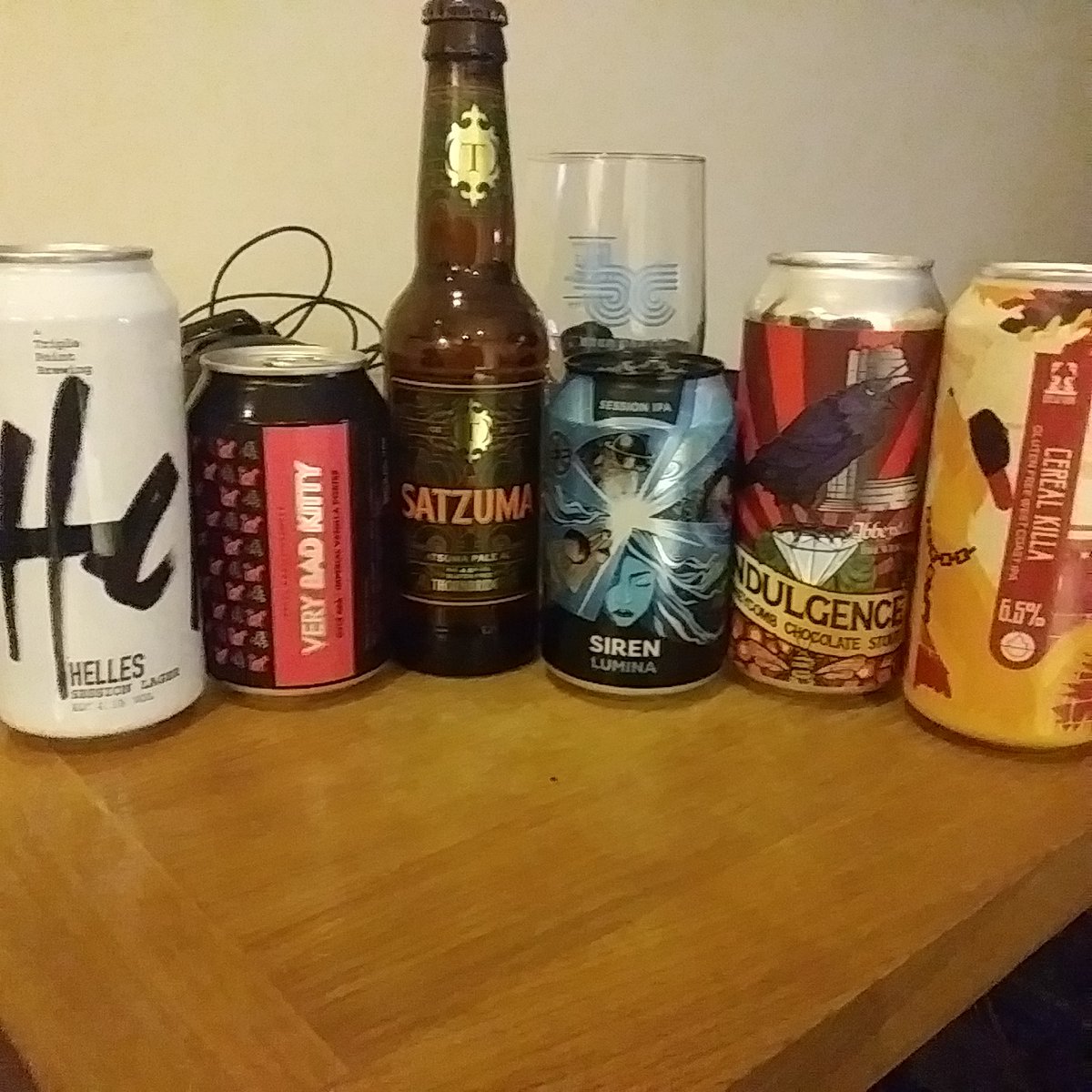 Beers and glass have arrived from <a href="/BeerCentralLtd/">Beer Central</a> ahead of the GF virtual beer festival at the weekend . Cheers <a href="/GlutenFreePint/">Gluten Free Pint</a> some old favourites and a new one to try <a href="/AbbeydaleBeers/">Abbeydale Brewery</a> <a href="/BrassCastleBeer/">Brass Castle Brewery</a> <a href="/thornbridge/">Thornbridge Brewery</a> <a href="/SirenCraftBrew/">Siren Craft Brew</a> <a href="/brewyorkbeer/">Brew York</a> <a href="/TripPointBrew/">Triple Point Brewing</a>