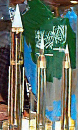 The missiles on the right and in the middle seem to have very similar dimensions and potentially only differ in the shape and dimensions of the re-entry vehicle. Surprisingly, the missile in the middle appears to have some sort of triconic RV. 4/12