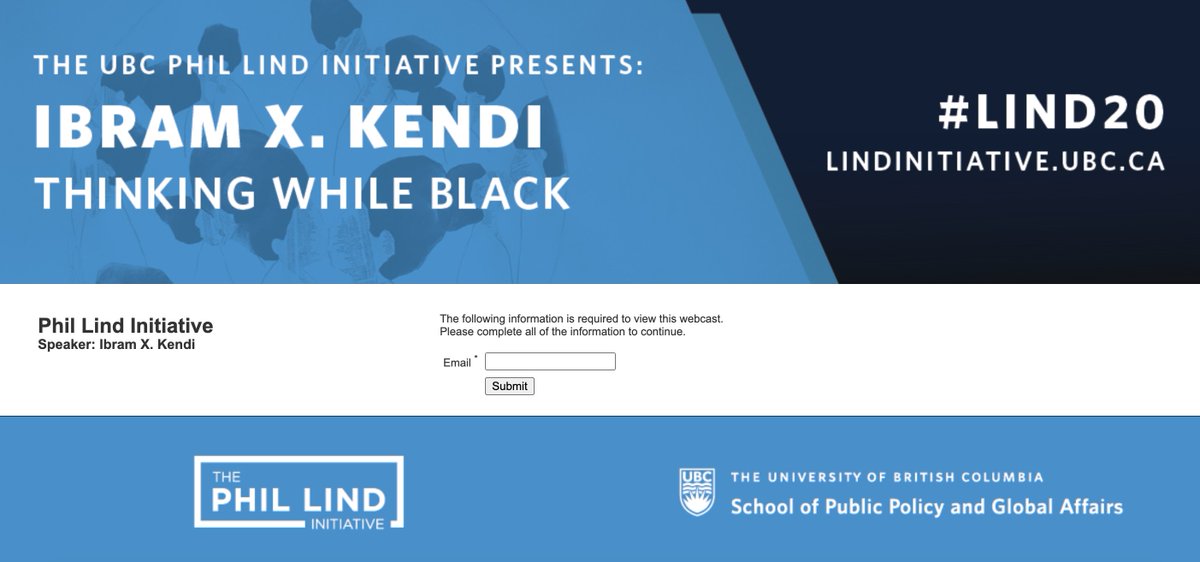 BoluOgunyemi1's tweet photo. One positive from the pandemic - opportunities for virtual discussions!
Loved @DrIbram's discussion at @UBC's Phil Lind Initiative on #AntiRacism #Diversity #ThinkingWhileBlack https://t.co/HVdef2hQNb