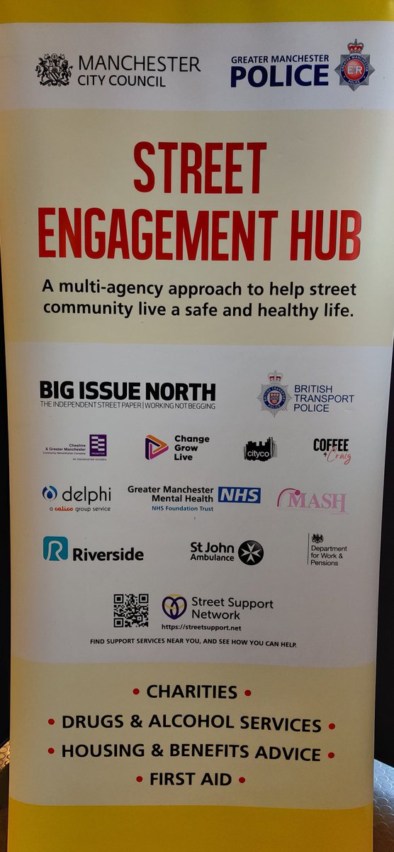 P1The  #StreetEngagementHub is a Police / Council led initiative, involving multiple partners from statutory / non-stat services, local charity groups and organisations. They address crime and anti-social behaviour associated with begging and rough sleeping in the city centre