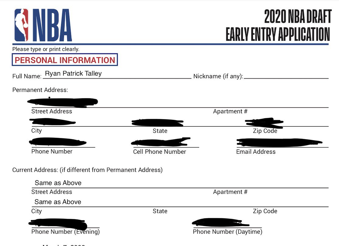 RyanTalley37's tweet photo. Today marks my last day as an NBA Draft Prospect I am humbled that after tonight I will be a member of the @NBA community #thekidfromBRIG🤴🏼 #StriveForGreatness🚀 #NextKing👑 #RyanTheFirst https://t.co/SP51cQHpXT