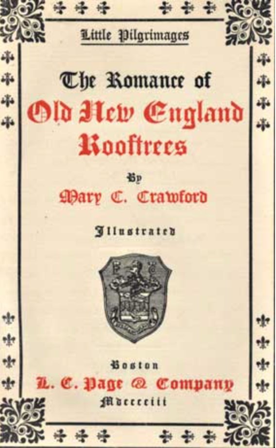 For instance, take Crawford’s "The Romance of Old New England" (1902). She described the book as as “little sketches” of “the stories connected with the surviving old houses of New England.” But the houses are an excuse to write some women's history.  #womenalsoknowhistory7/