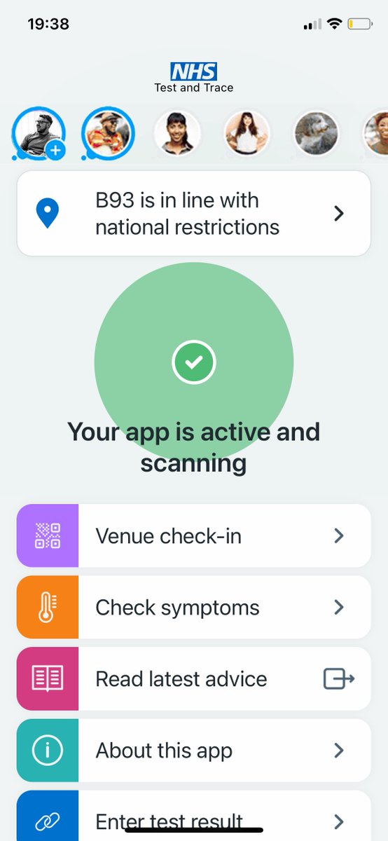 SheldonTarpey's tweet photo. Absolutely loving the new update from NHS Track &amp; Trace 😍 https://t.co/0Zi4wfGiBv