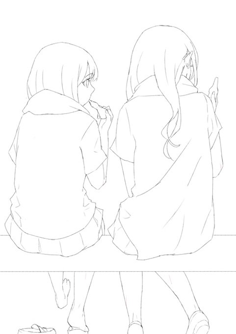 #皆さん線画と塗った後を見せてください
塗りって大事ねー 