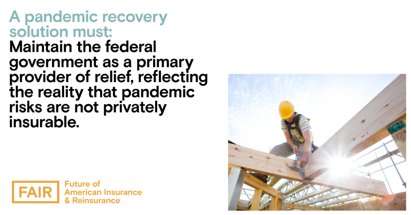 FAIRInsure's tweet photo. Pandemics are not privately insurable — to adequately provide relief to small businesses,the federal government must step in as the primary provider of relief. More: https://t.co/L9jkZYJzZj https://t.co/am7WeDOx7z