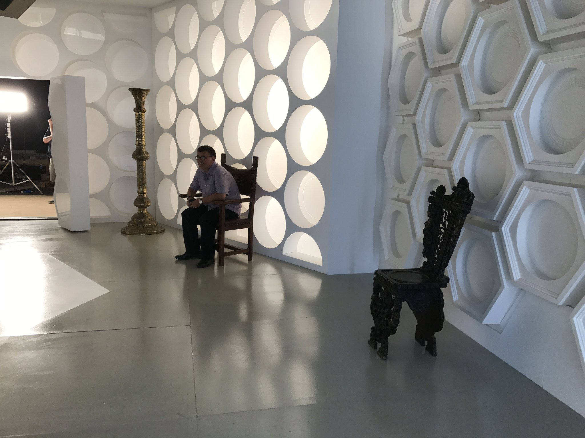 Happy birthday to Steven Moffat, a memory on the original tardis with some awesome set details. 