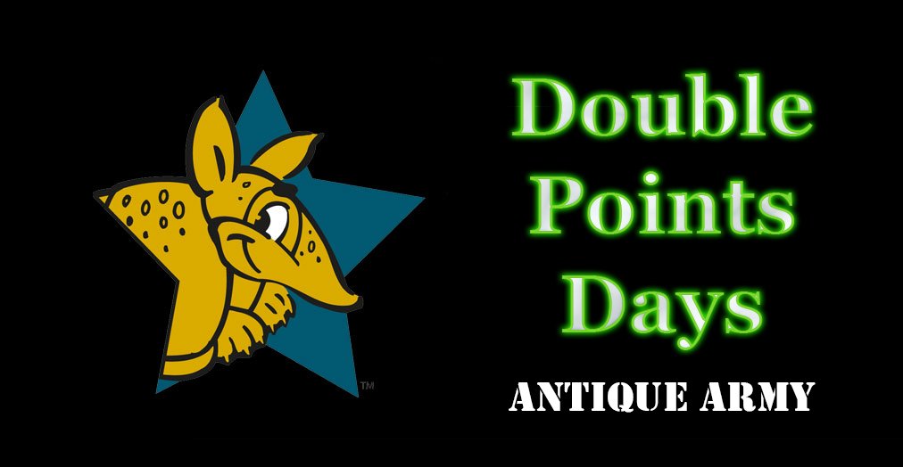 Every Purchase receives double points on your Antique Army Rewards account.

TUES-WED-THUR
NOV 17-18-19