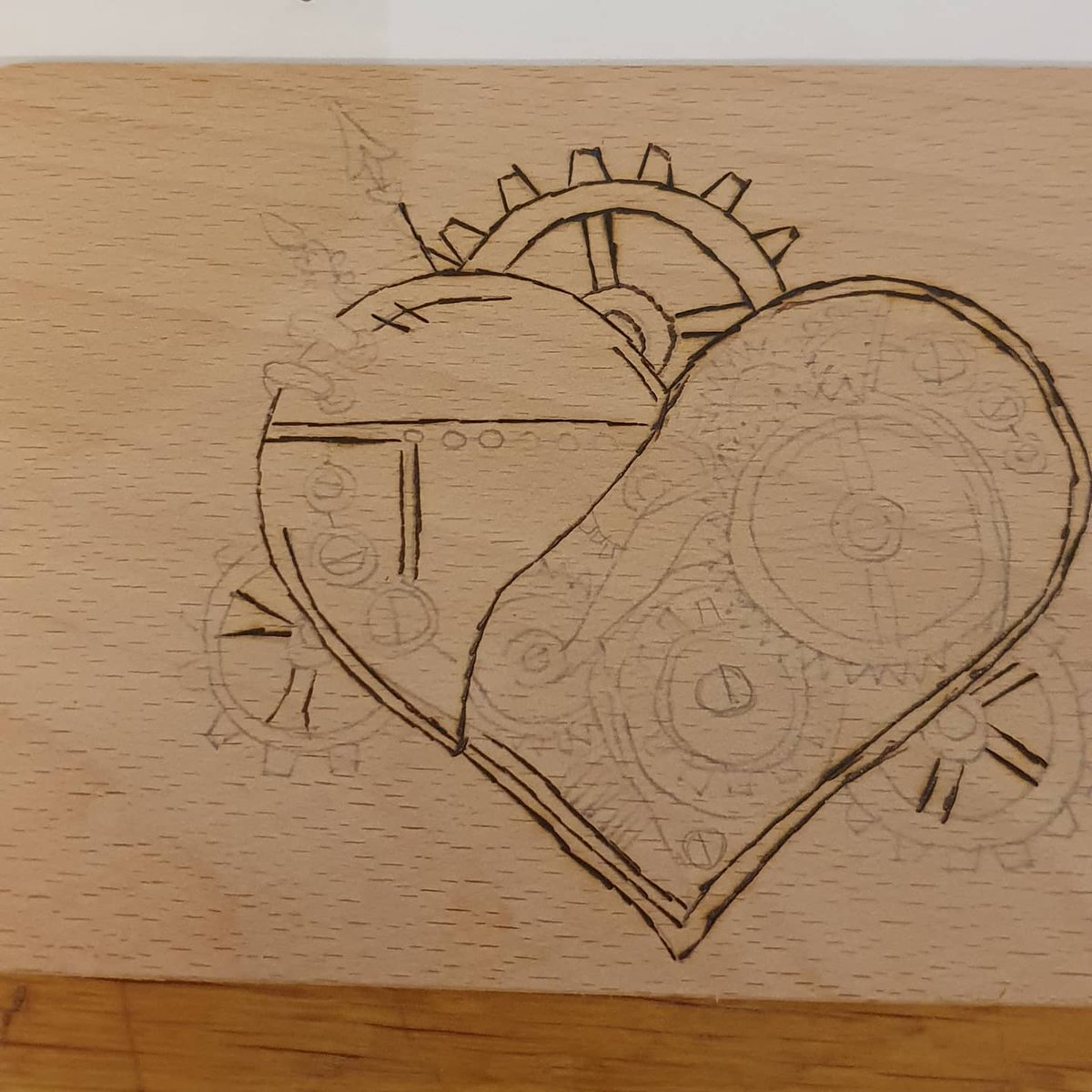 JaneStrawberry4's tweet photo. Trying my hand at pyrography #PowerHour #handmadehour 
Need alot of practise but loving doing it. https://t.co/1cLcW5iBQE