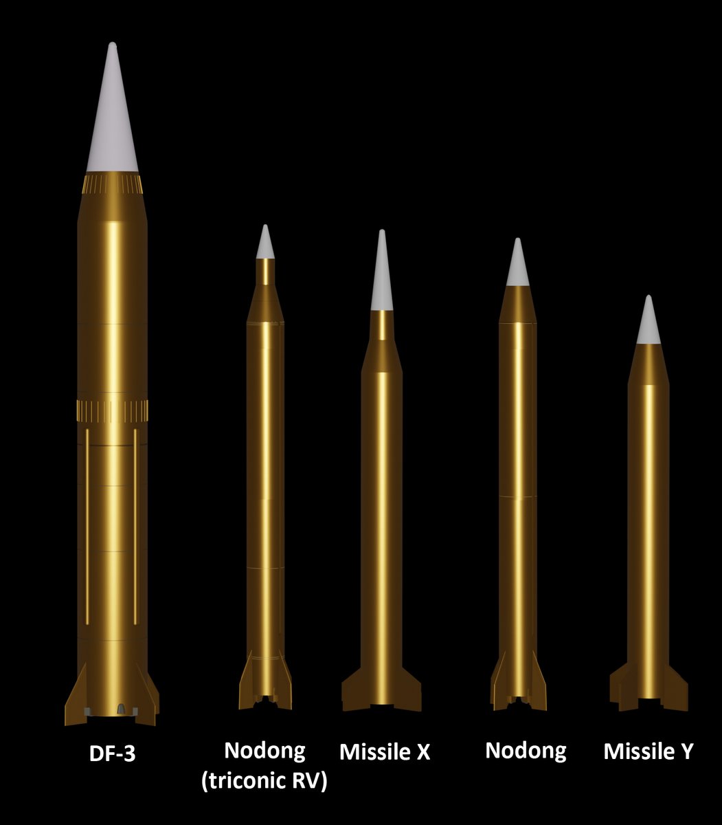 And here are the models, compared to a standard Nodong/Ghauri (which might be a match) and a triconic North Korean Nodong (which seems very different) 10/12