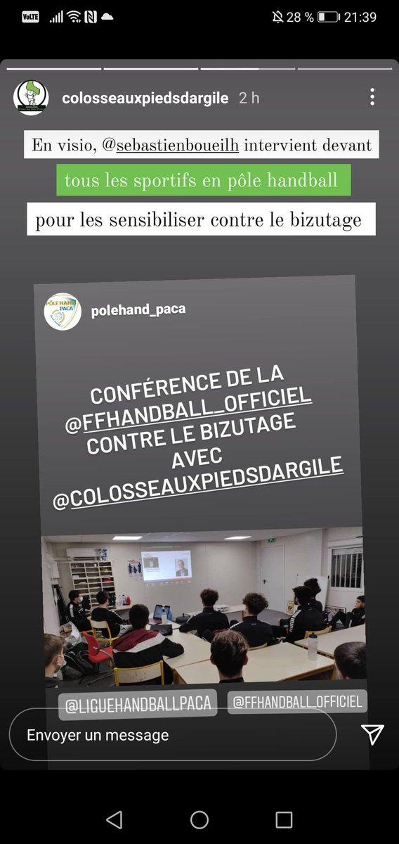HuguesAugier's tweet photo. Un moment fort à la @ffhandball lors d'une visio stop au #bizutage avec plus de 600 jeunes #sportifs encadrants et acteurs #Handball connectés. Merci @COLOSSEPIEDSDAR @SBoueilh @Sports_gouv pour leurs interventions. TOUS UNIS CONTRE LES VIOLENCES. 💪 https://t.co/Tz64ZpLLzo