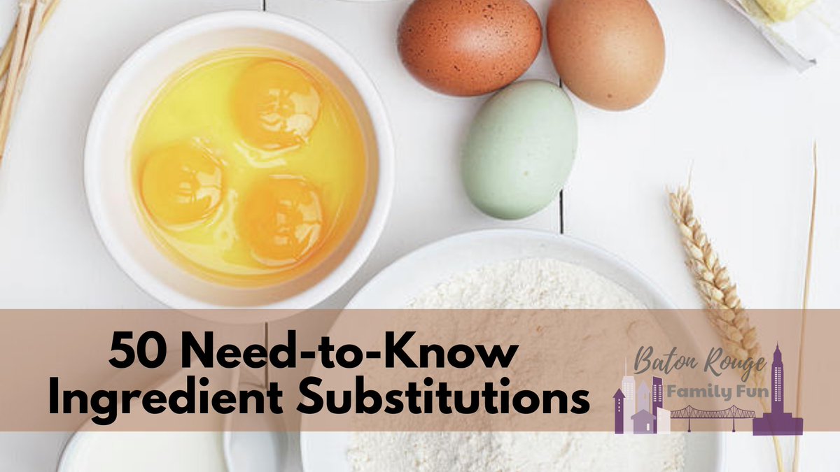 BRFamilyFun's tweet photo. Just in time for the holidays... 50 Need-to-Know Ingredient Substitutions plus free printable! https://t.co/ez5D8JsqM6 #BRFamilyFun https://t.co/EYlrBRsrdd