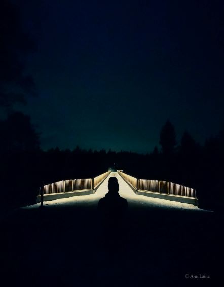 The weather is getting cooler and darker. This bridge to Sipoonkorpi is nicely light, so you can have a walk. #photography #ThePhotoHour #PhotosOfMyLife #PictureOfTheDay