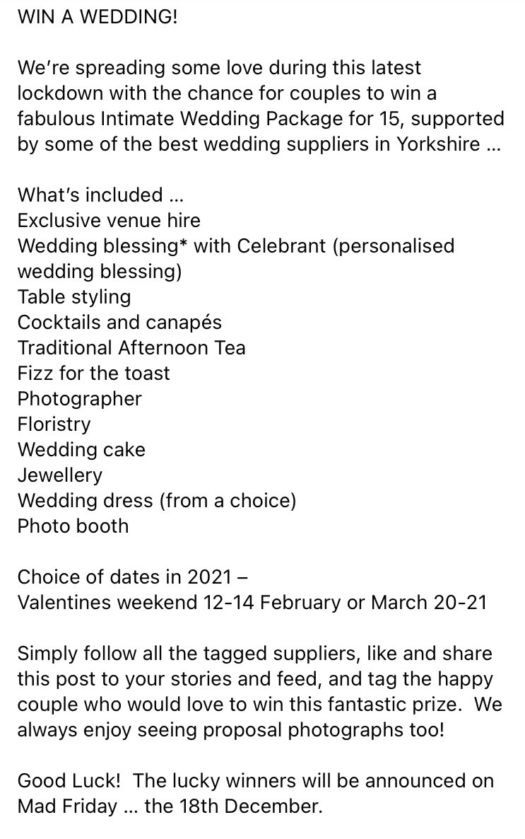 WIN W WEDDING #WeddingWednesday

Take a look at our Instagram page for more information!!