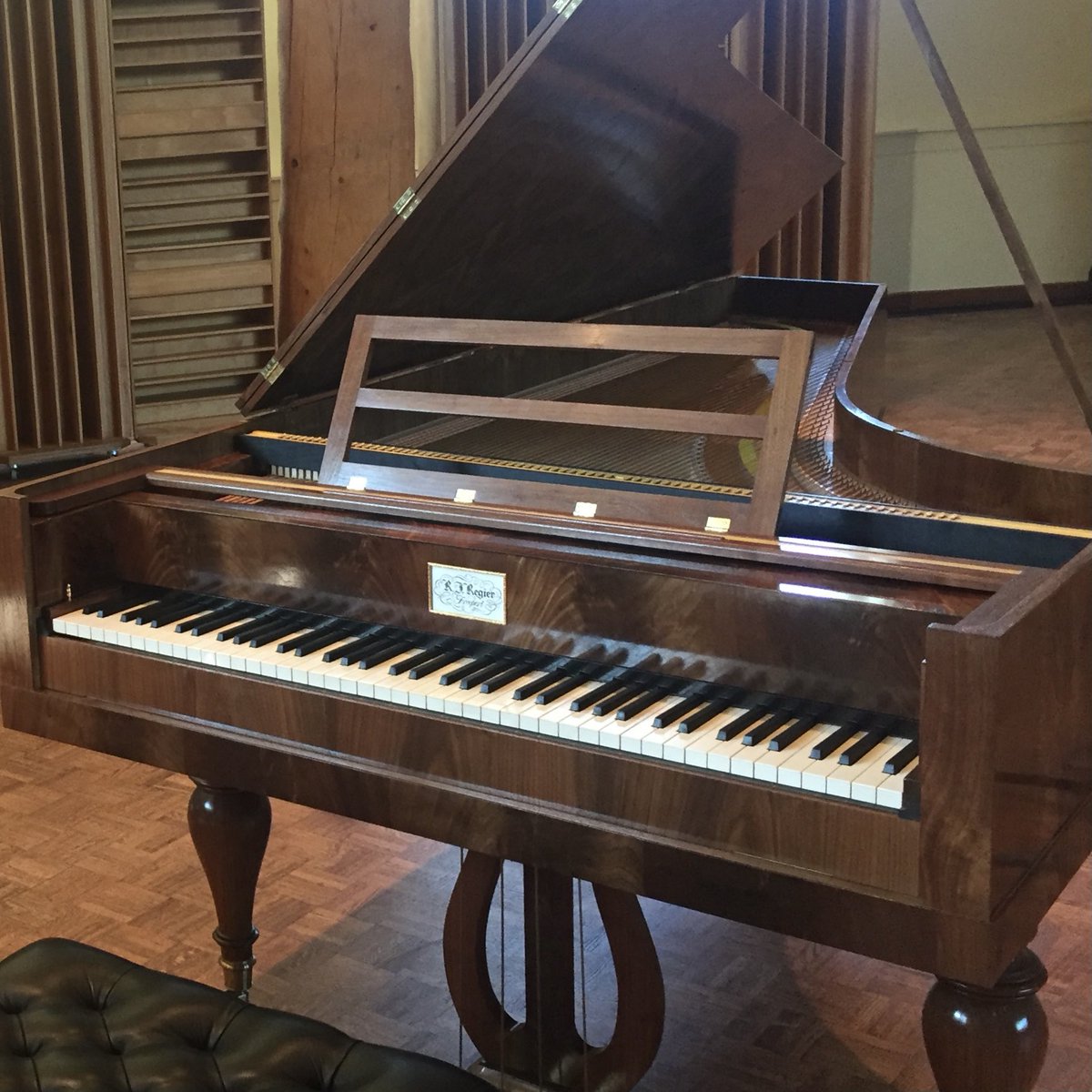 A_Botticelli's tweet photo. Happy Birthday, Conrad Graf, 19th century Viennese piano builder extraordinaire! Here is a photo of the Graf replica at the @banffcentre  that I recorded on for my upcoming CD. #fortepiano #conradgraf https://t.co/3O1WLgbCdg
