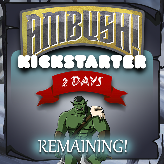 ambushcardgame's tweet photo. Only 2 days left to support Ambush! on Kickstarter!  The fundraising period ENDS Friday at 11:00 PST, so make sure to check out the link in our bio today! 

#boardgames #cardgames #strategy #Kickstarter #fantasy #ambush #cardgames #boardgamesofinstagram #usc #fighton #game https://t.co/nA8akVGXQm