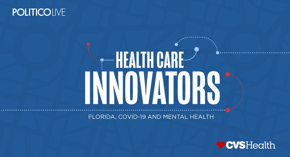 POLITICOLive's tweet photo. Tune in Tomorrow, Nov. 19 at 9AM ET for a #POLITICOHealth Conversation  ft. Sec. Chad Poppell, @MyFLFamilies
Darcy Abbott, @FLSERT
Dr. Patricia Ares-Romero, @JacksonHealth
Dr. @DellaVMosley, @UFPsychology
Sec. Richard Prudom, FL @elderaffairs

REGISTER: https://t.co/sVCAr8QaTO https://t.co/ldIPqKtJdj
