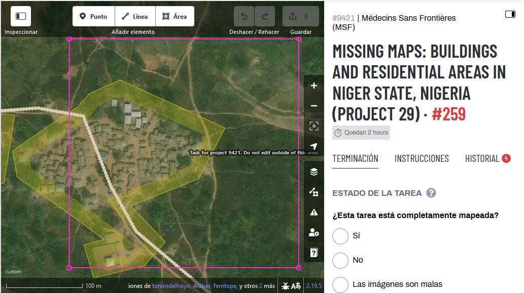 Jornada de #geovoluntariado mapeando Nigeria de la mano de <a href="/MSF_Espana/">Médicos Sin Fronteras</a>. ¡Experiencia fantástica y muy recomendable! #MapatónOnlineMSF #osmgeoweek2020