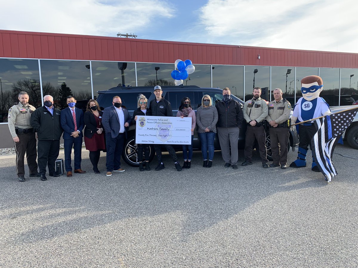 MNPoliceAssn's tweet photo. Amazing day for the Matson Family! Thank you to everyone who donated! https://t.co/ACQsfsbhYw