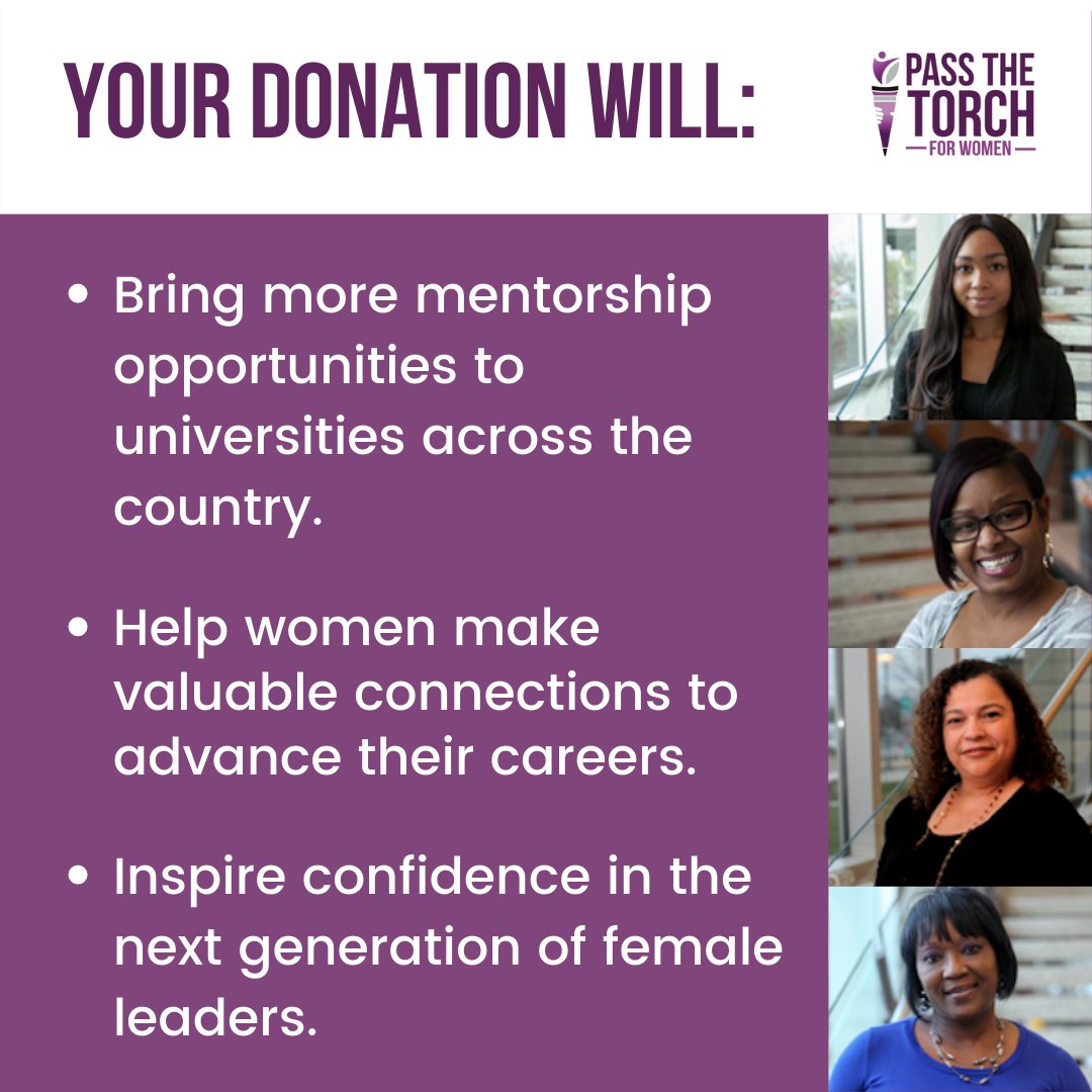 Having people who help guide you throughout college &amp; your career is a privilege. We can help every woman find her own tribe through mentoring. But we need your help! Donate $100 for #GivingTuesday and let's help all women realize their full potential. 

secure.givelively.org/donate/mentori…