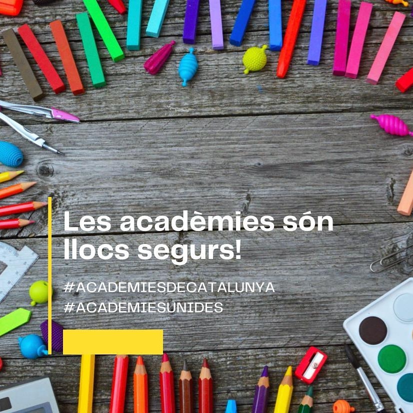 feedbacklang's tweet photo. Totes les #academiesunides per demostrar que som llocs segurs, que som #somessencials i que volem tornar a veure els alumnes a les nostres aules @sergiodelgado76  @albaverges https://t.co/tKZqitMSul